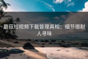 蘑菇短视频下载管理真相：细节很耐人寻味
