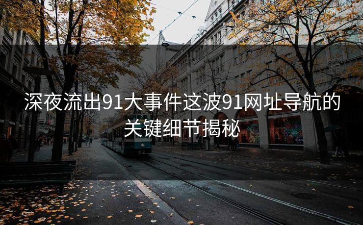 深夜流出91大事件这波91网址导航的关键细节揭秘