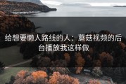 给想要懒人路线的人：蘑菇视频的后台播放我这样做