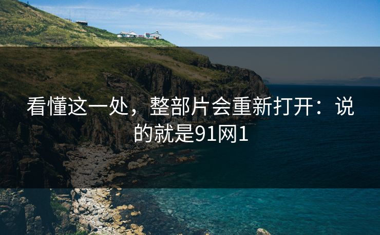 看懂这一处,整部片会重新打开:说的就是91网1 看懂这一处,整部片会重新打开:说的就是91网1